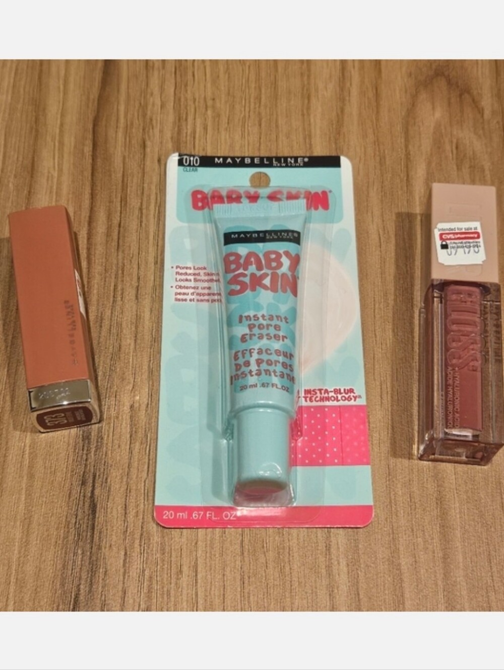Maybelline Makeup Bundle Primer Lipstick Lip Gloss